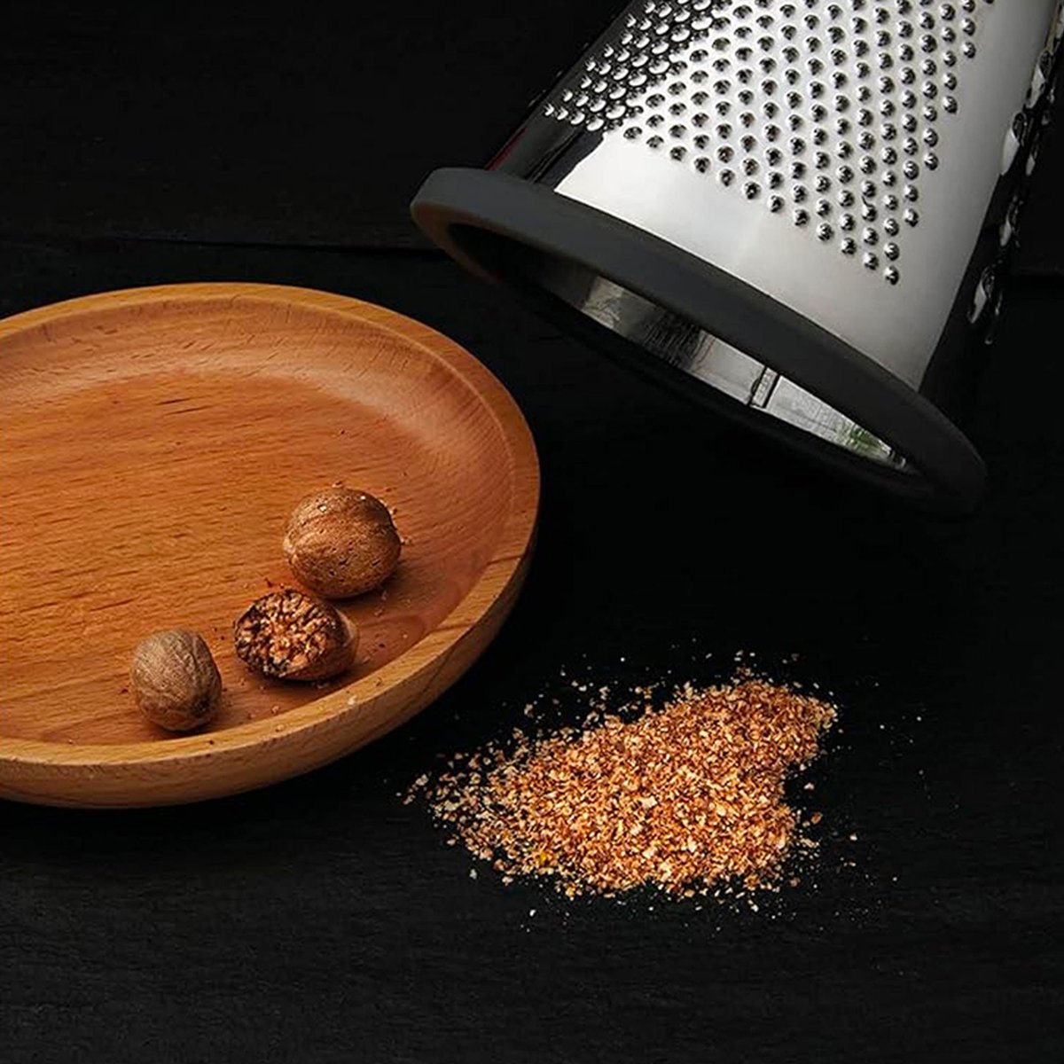 Râpe de cuisine inox et bois 12x12x28cm chrome/inox, WADIGA