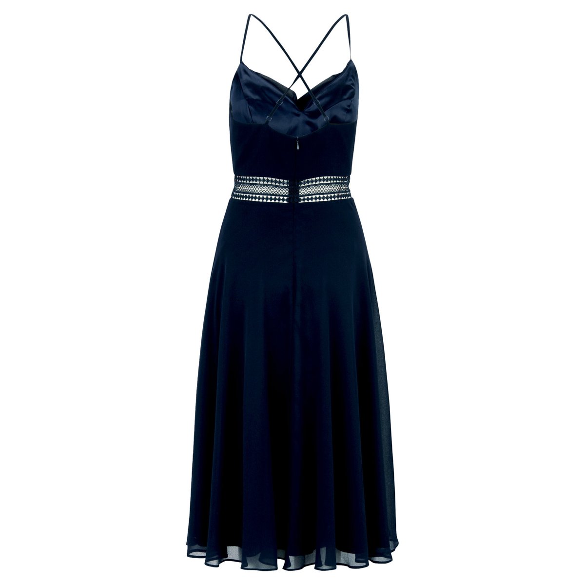 Robe de cocktail à encolure bénitier night sky, VERA MONT
