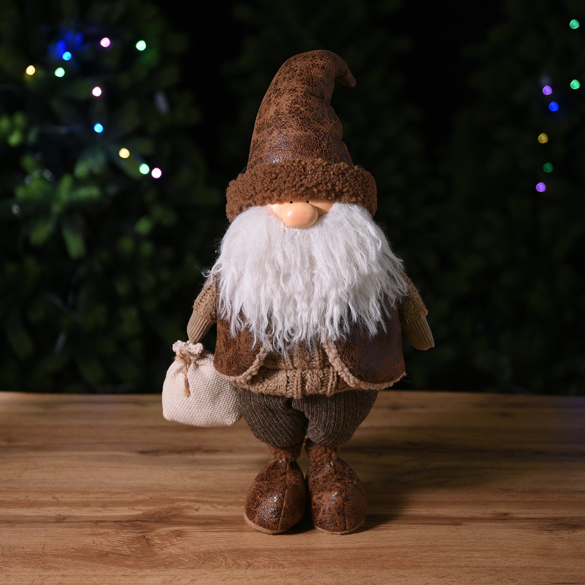 Figurine père noël décorative artificielle H60 NOËL marron, SIA DECO