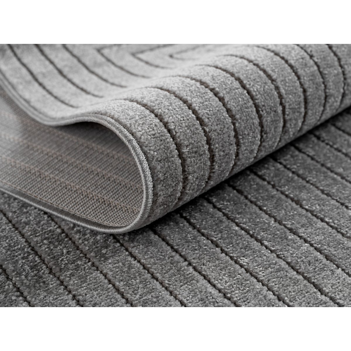Tapis intérieur extérieur minimaliste ALVORA gris, NAZAR RUGS