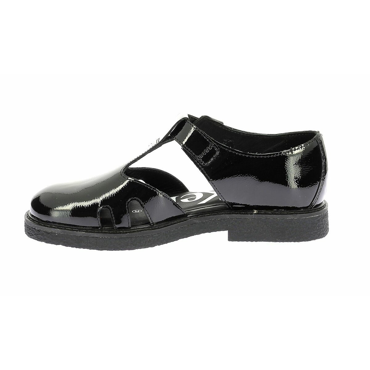 Kick Leryne Leather Fisherman Style Sandals black patent, KICKERS