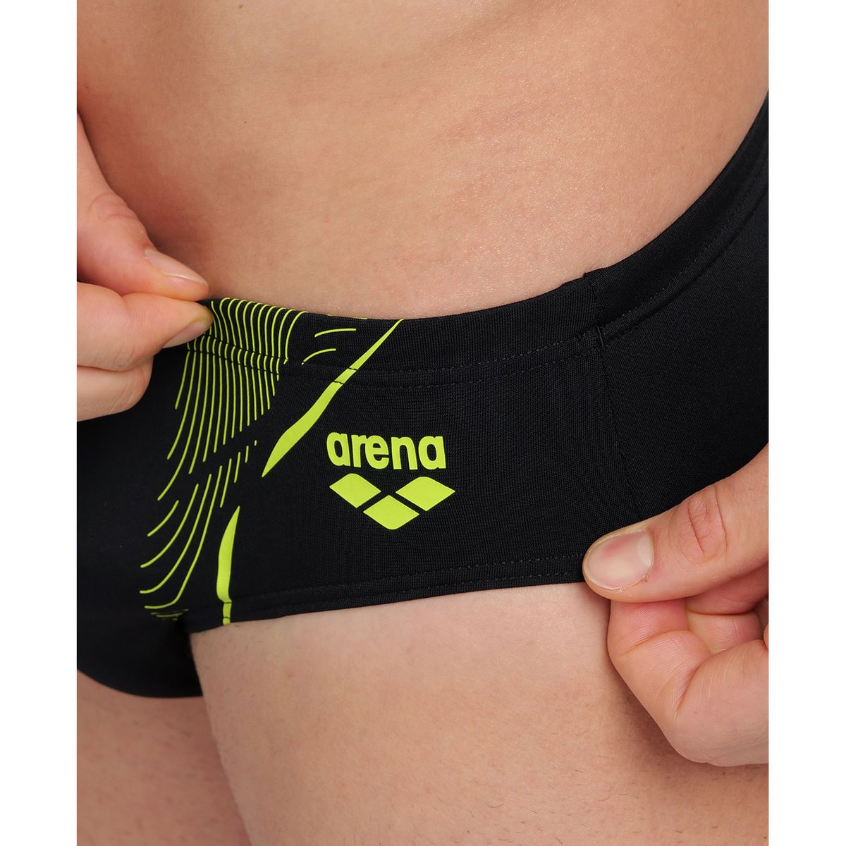 Slip de bain Graphic Performance black-soft green, ARENA