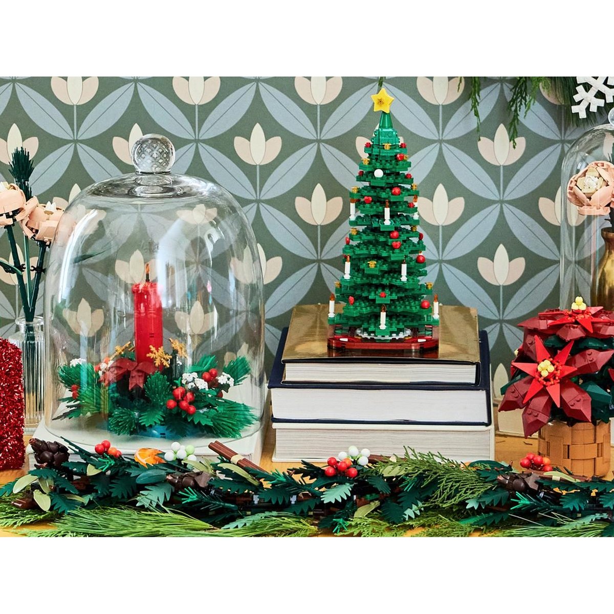 Centre de table de Noël multicolore, LEGO