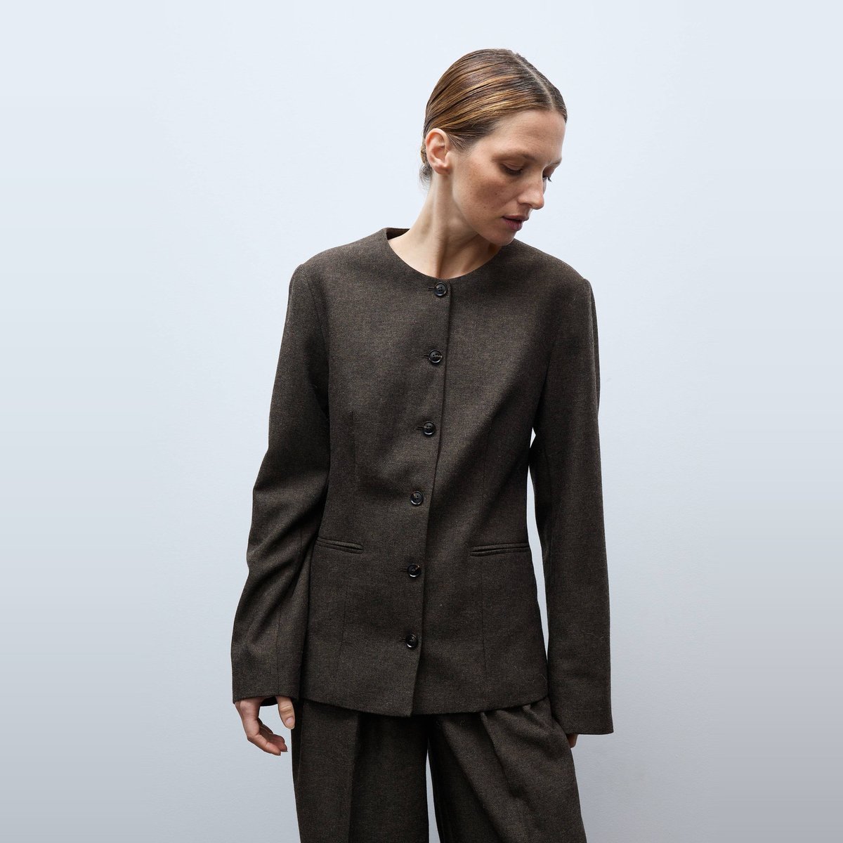 Veste courte en tweed pudding, MONOPRIX