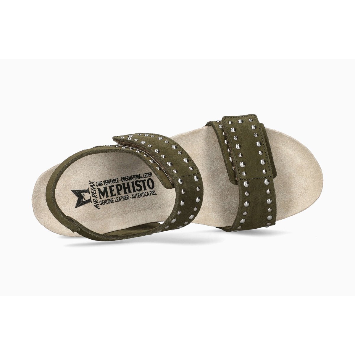 Sandales en cuir LINA vert loden 5149, MEPHISTO