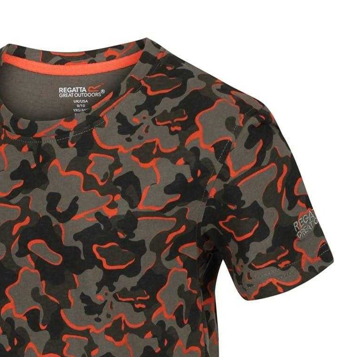 T-shirt manches courtes motif/style camouflage vert kaki sombre camouflage, REGATTA