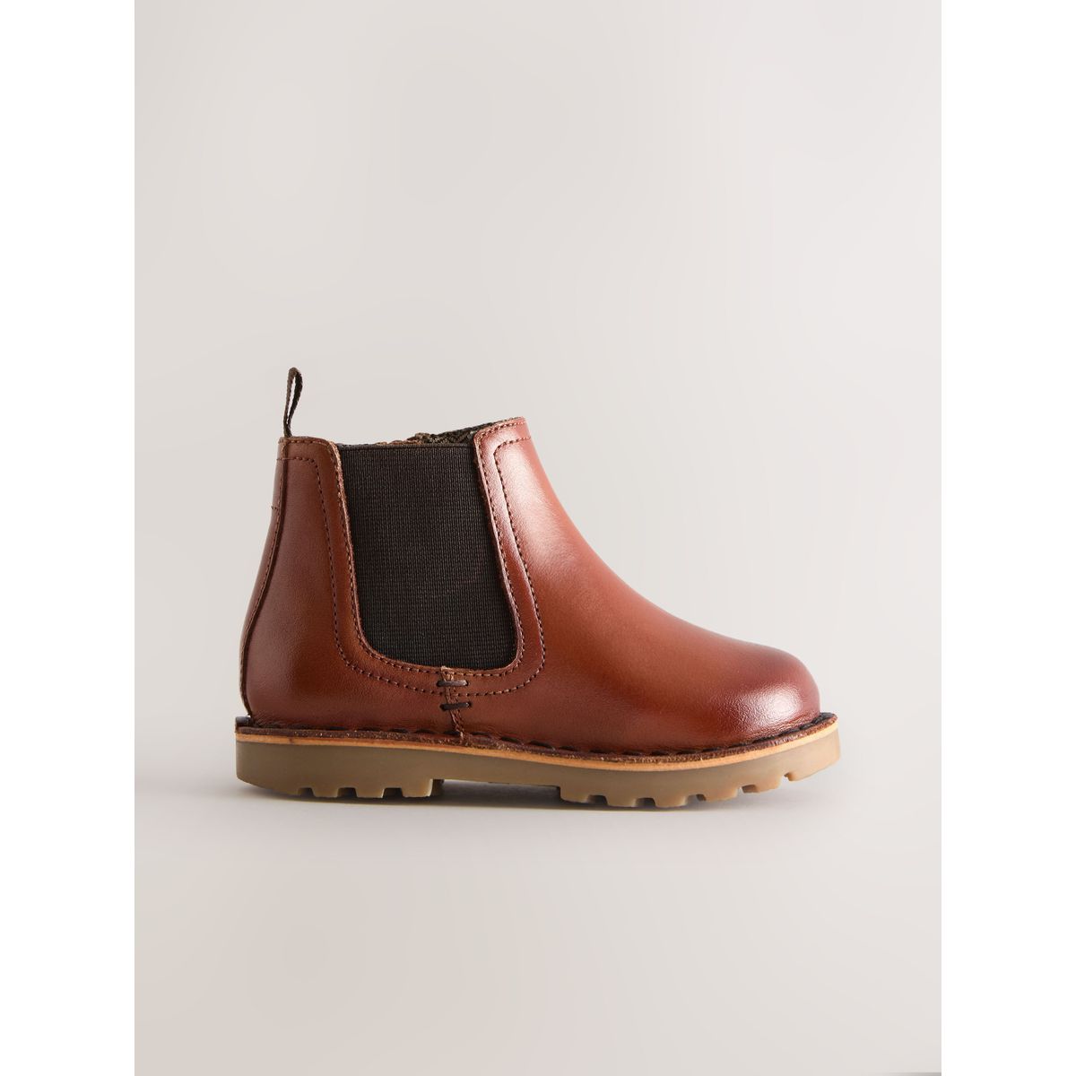 Bottes chelsea en cuir marron fauve, NEXT