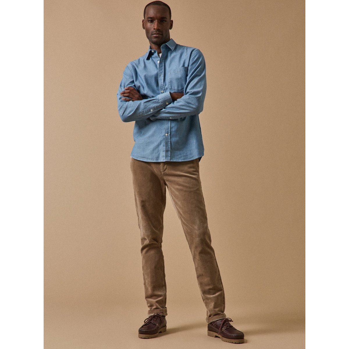 Chino velours regular beige, CYRILLUS