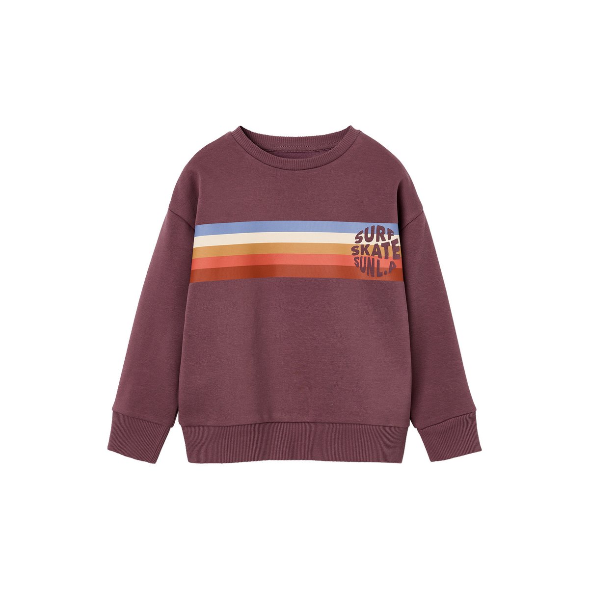 Sweat col rond mauve, VERTBAUDET