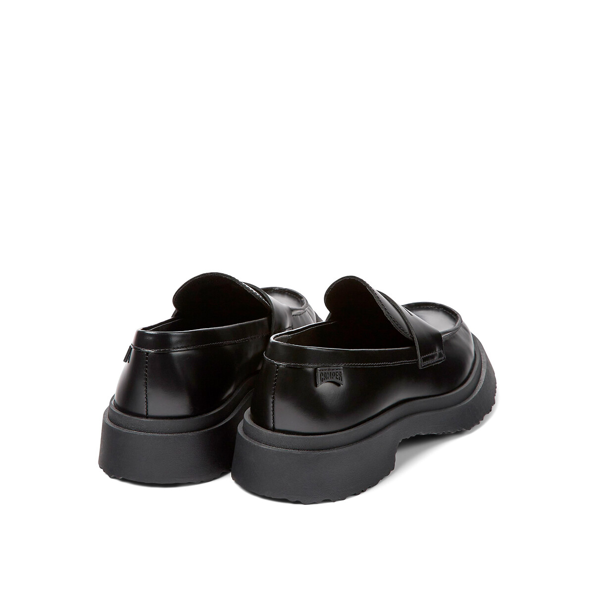 Mocassins Walden en cuir noir uni, CAMPER