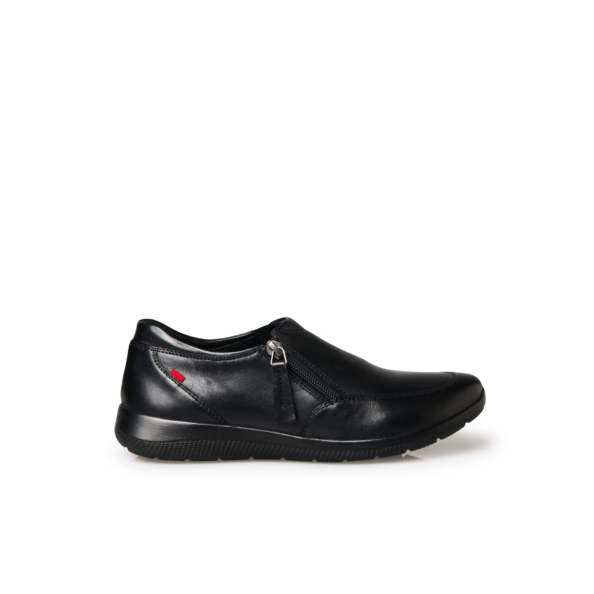 Derbies cuir zippés et élastiqués noir, PEDICONFORT