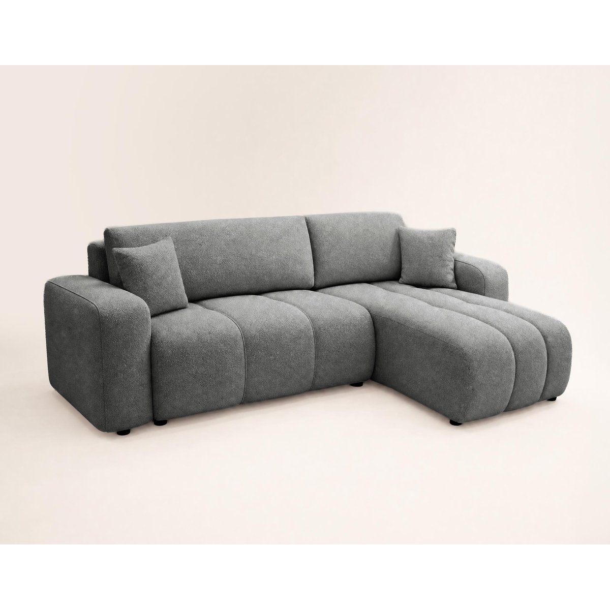 Canapé d'angle réversible convertible 4pl, NICOLE gris, BEST MOBILIER