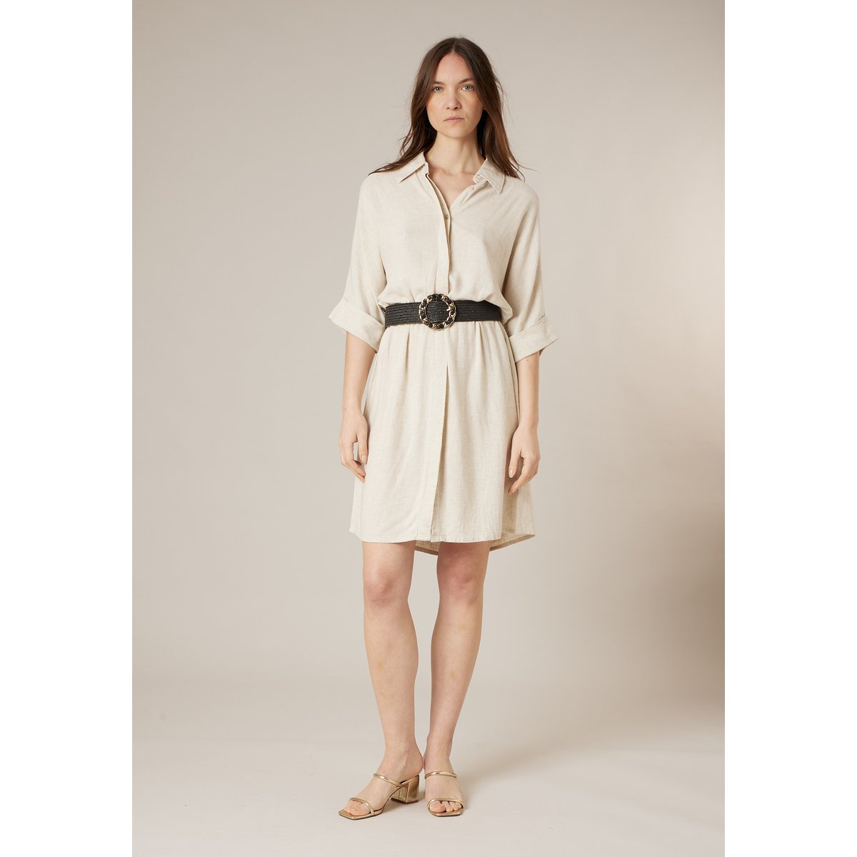 Ceinture femme tressée ELINE black, DEELUXE