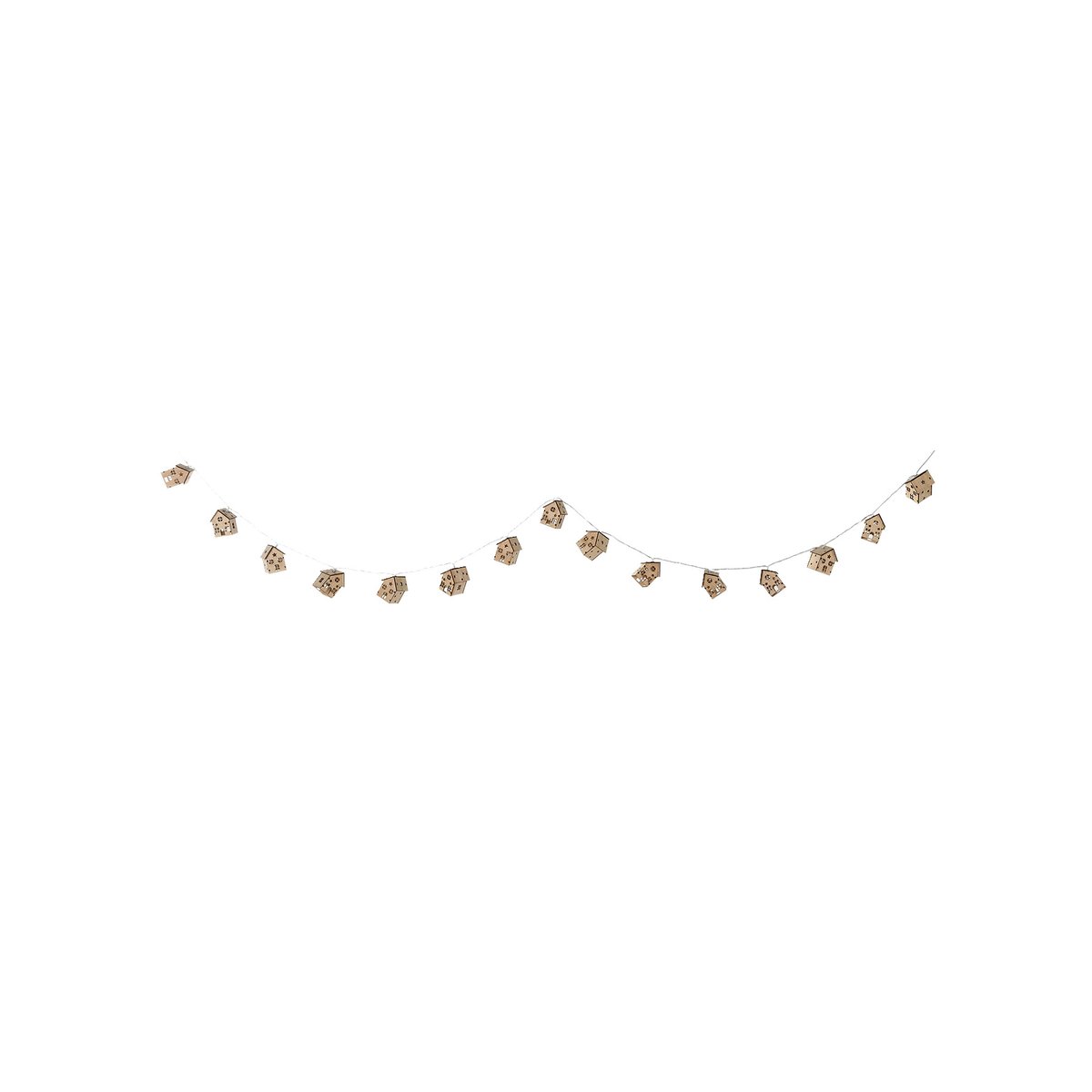 Guirlande lumineuse maisons beige, VERTBAUDET