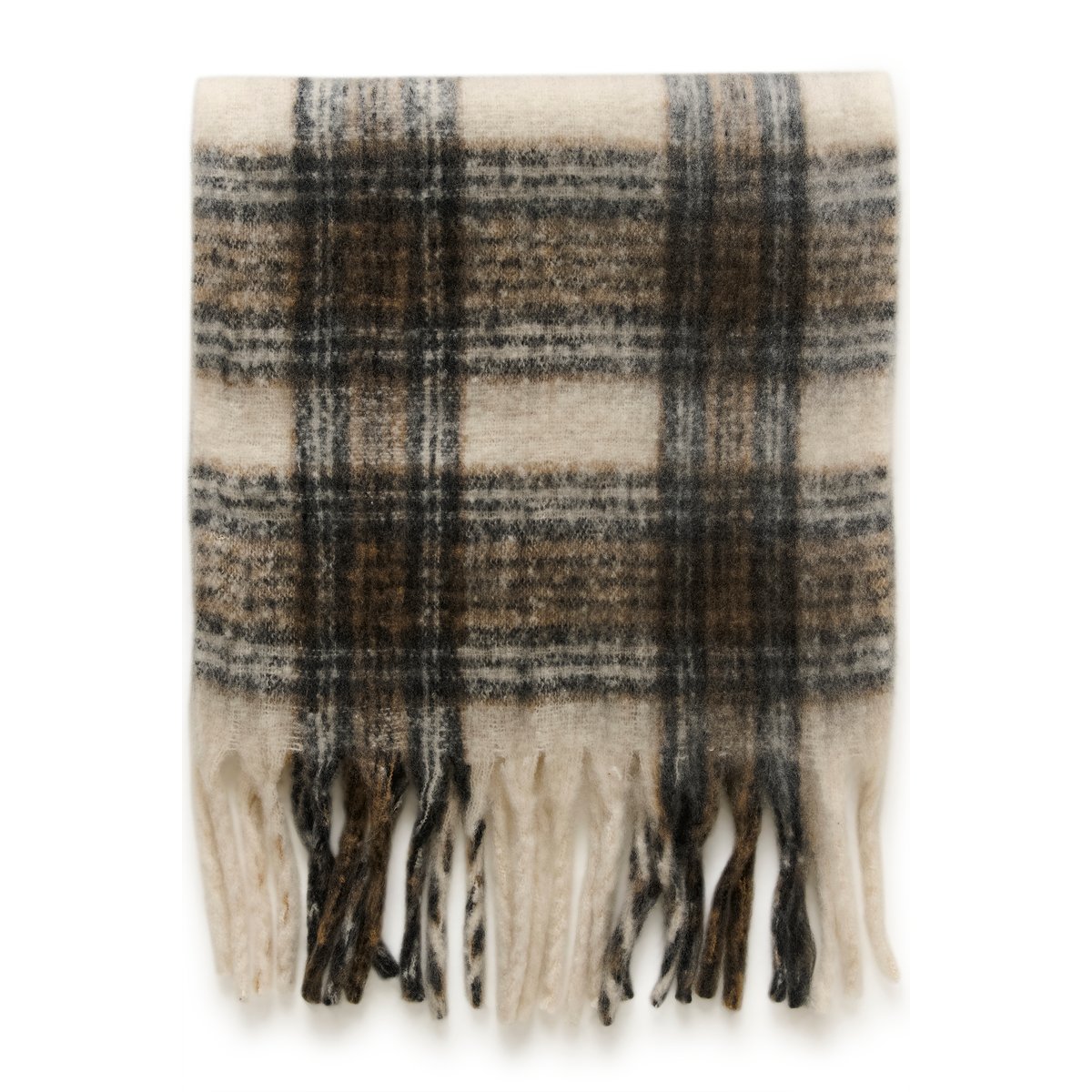 Écharpe blanc noir offwhtie/black check, KAFFE CURVE