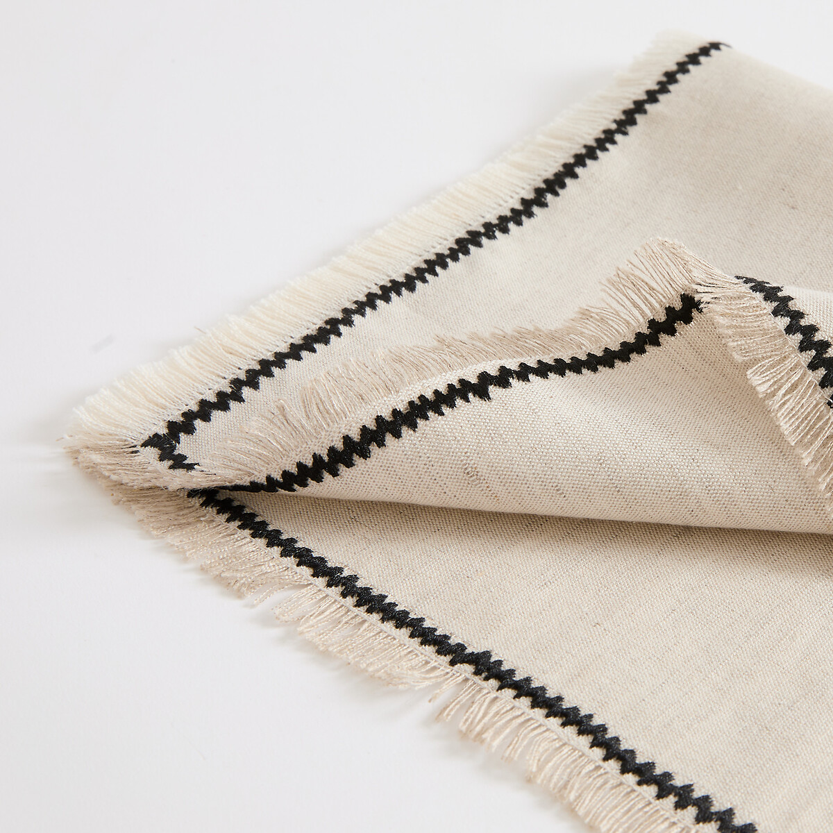 Lot de 2 sets de table métis lin/coton Menorca naturel, LA REDOUTE INTERIEURS