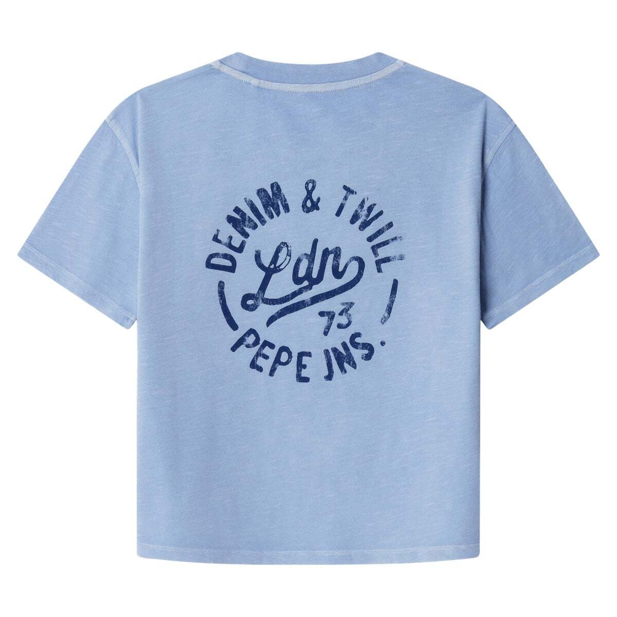 T-Shirt À Coupe Décontractée Avec Imprimé Au Dos bleu ciel, PEPE JEANS
