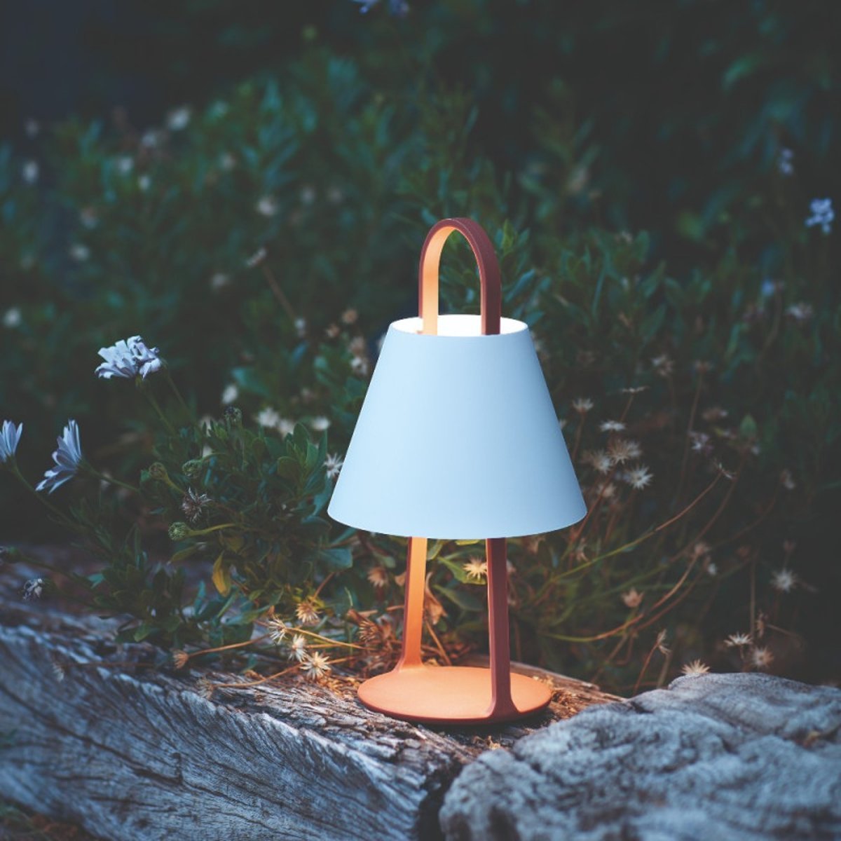 Lampe sans fil extérieur IP44 terracotta mat Lete orange, MILLUMINE