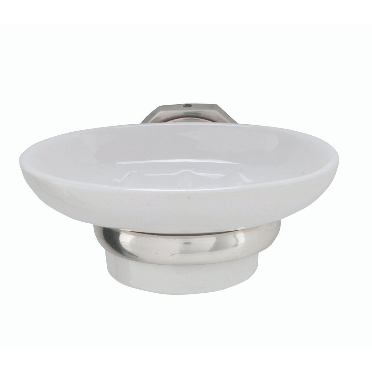 Porte savon mural en laiton Octo argent, SIGNATURE
