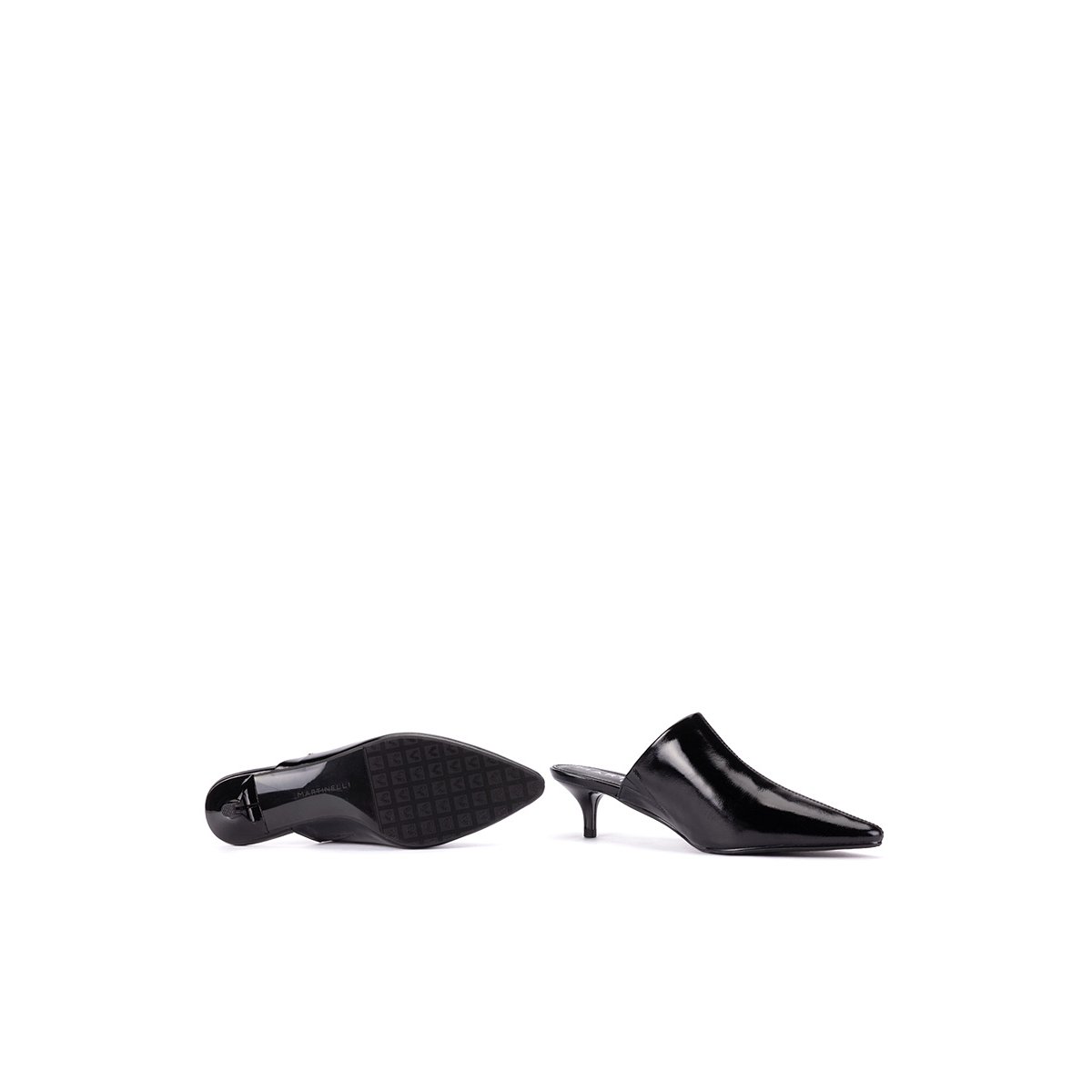 Chaussures à talon cuir Adda black, MARTINELLI