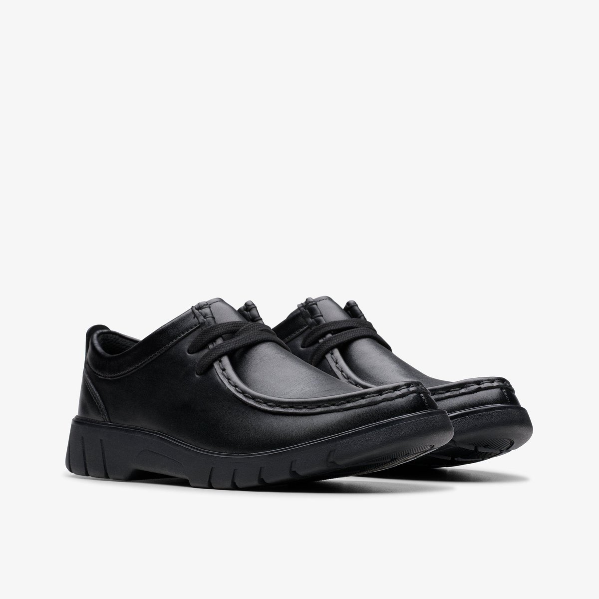 Derbies Cuir Coupe Large BRANCH LOW Y noir, CLARKS