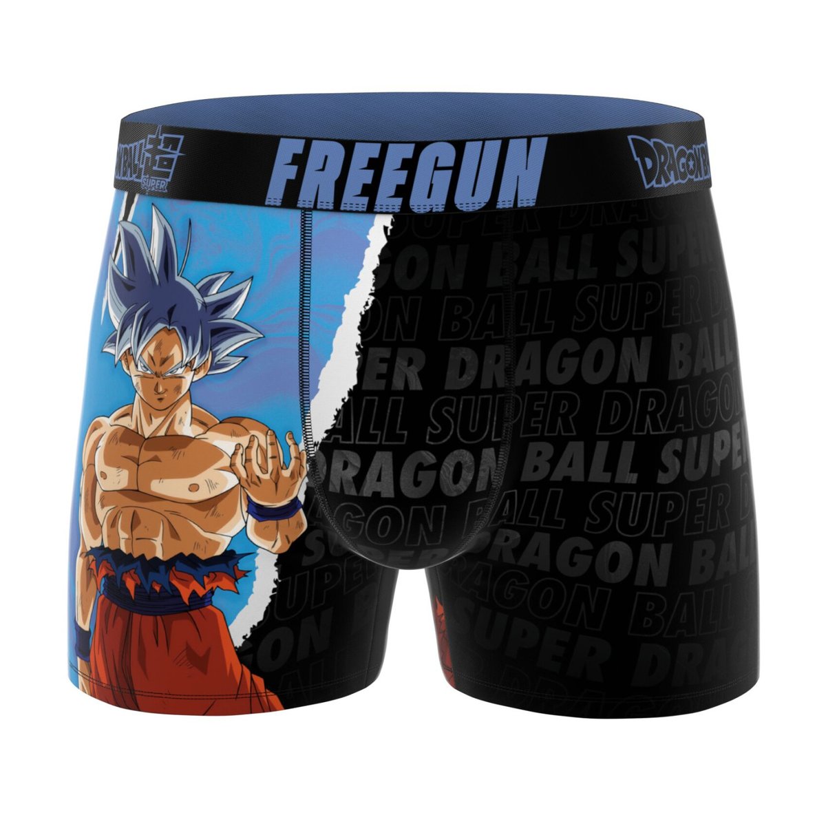 Lot De 4 Boxers Dragon Ball Super noir/violet/orange/bleu/or, FREEGUN
