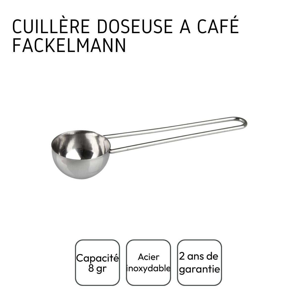Ensemble de 2 Cuillères doseuse à café inox 8gr PETIT DÉJEUNER inox, FACKELMANN