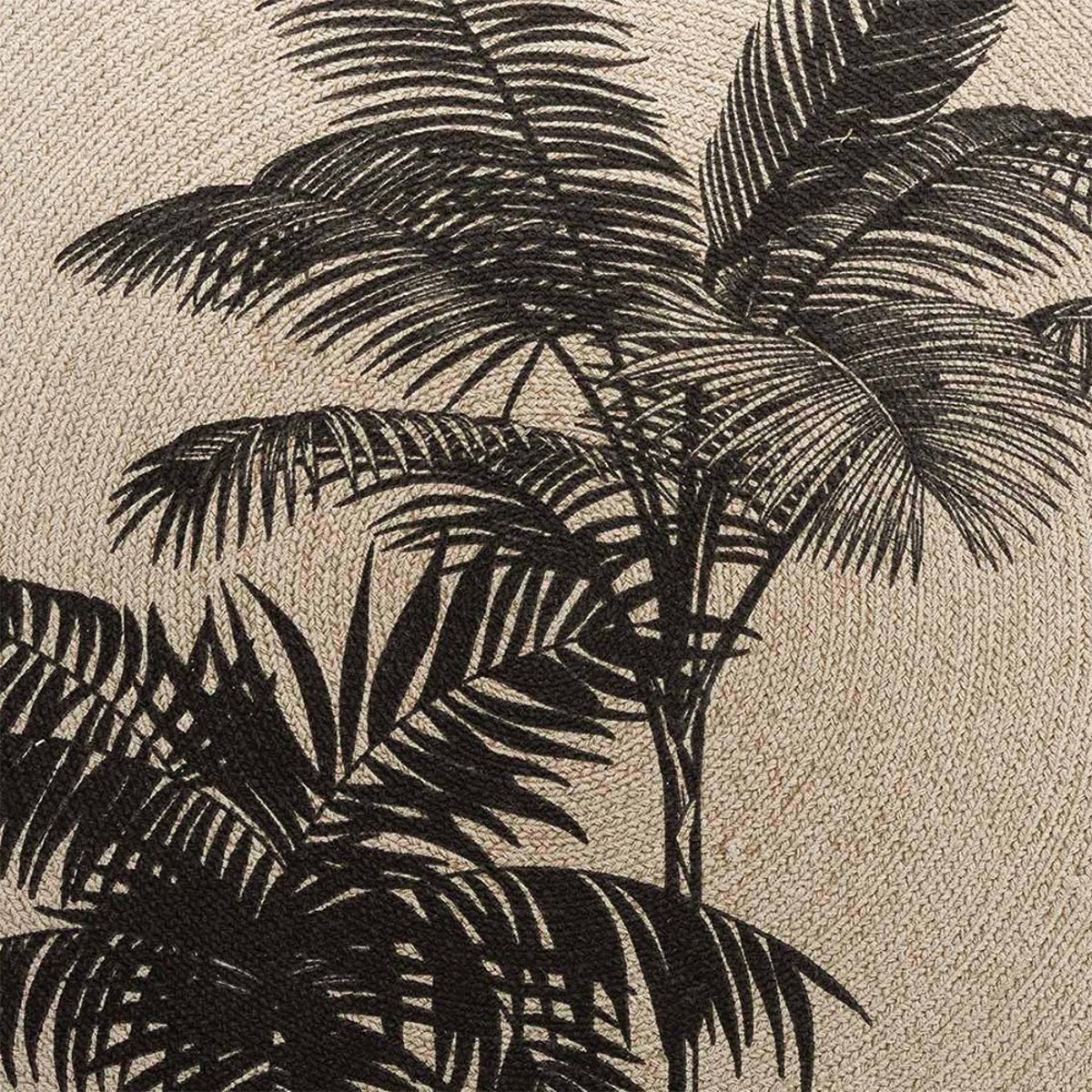 Tapis rond 120 Tropic nature coton beige, DECORATIE