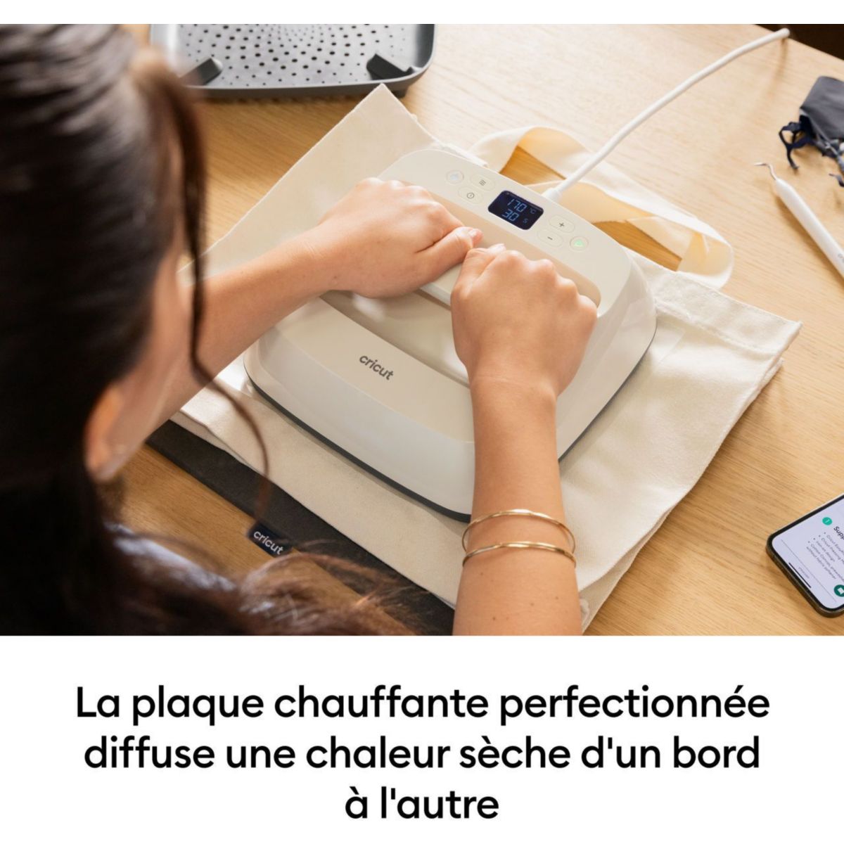 Presse à chaud EasyPress 9x9 Taupe couleur unique, CRICUT
