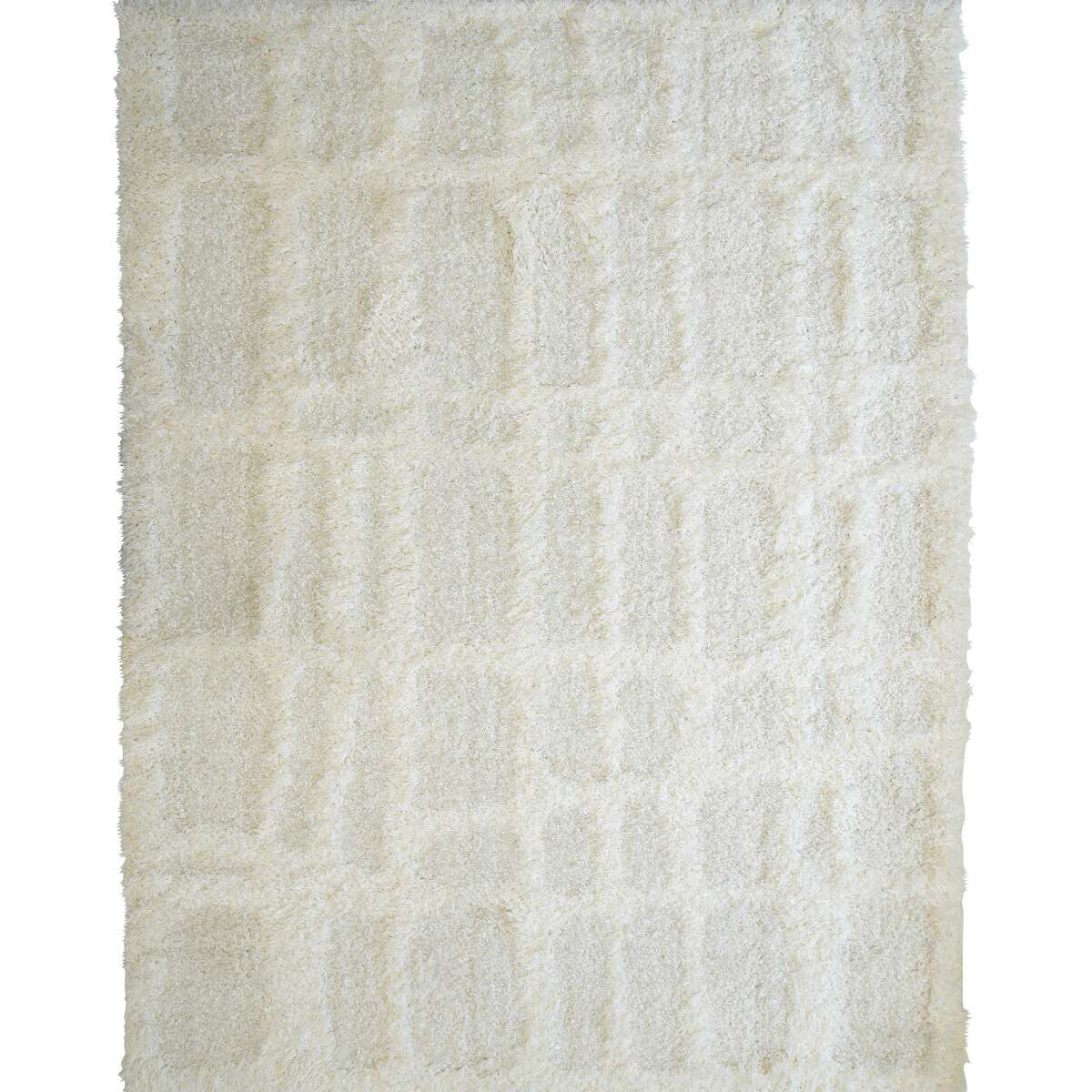 Tapis moderne relief géométrique MONADE beige, THE DECO FACTORY