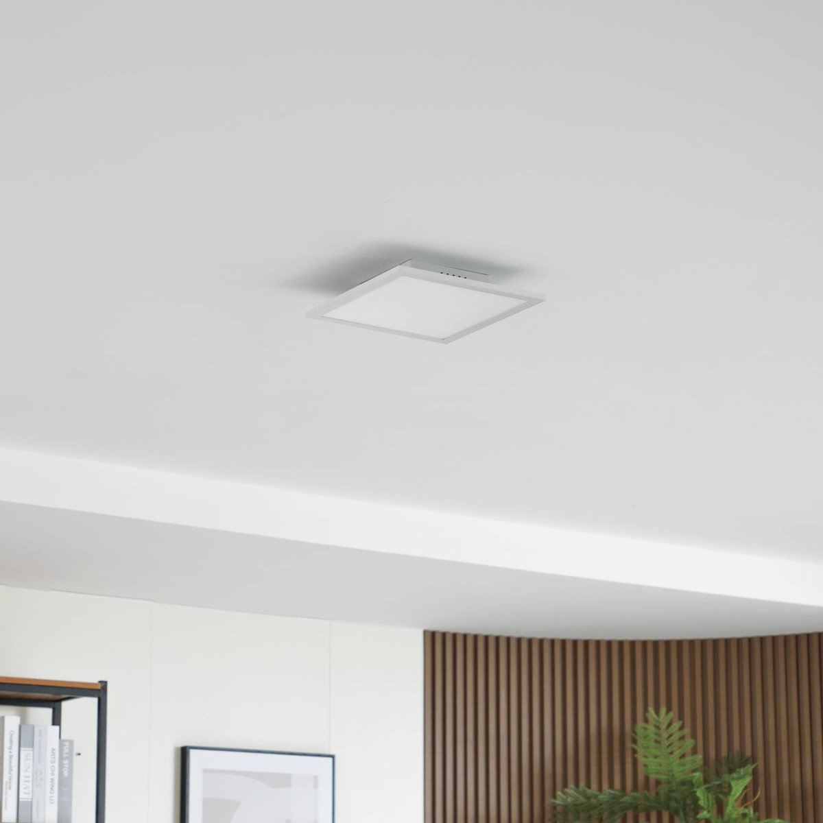 Plafonnier moderneLED, Enhife blanc, LINDBY