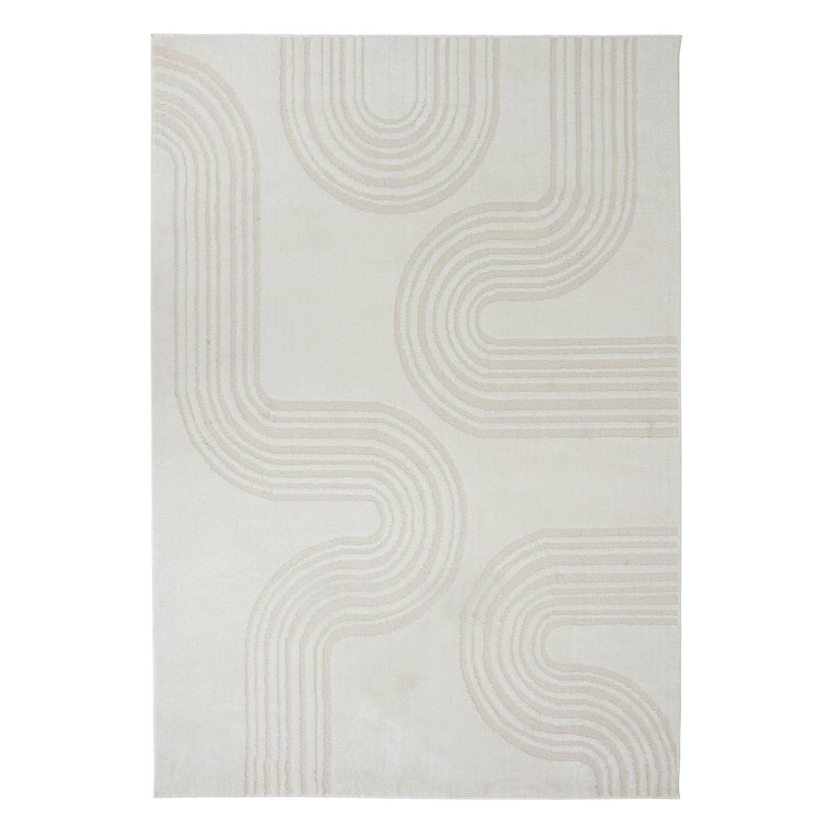 Tapis ANOAI blanc feuille, ATMOSPHERA