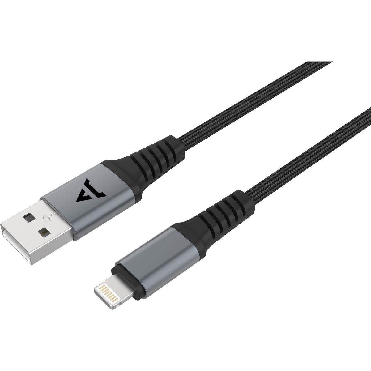 Câble Lightning vers USB 3M renforcé certifié Apple Noir noir, ADEQWAT