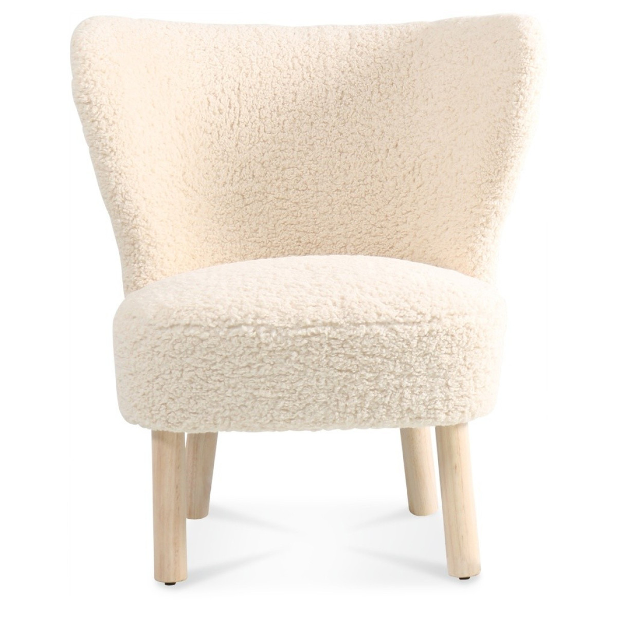 Fauteuil en tissu boucle - ALPES blanc, MATHI DESIGN