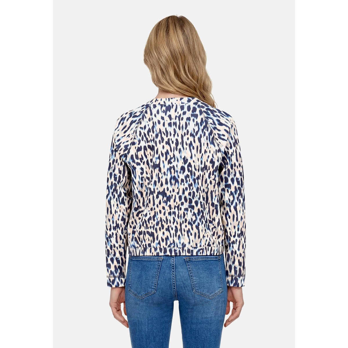 Cardigan façon t-shirt de texture côtelée dark blue/beige, BETTY BARCLAY