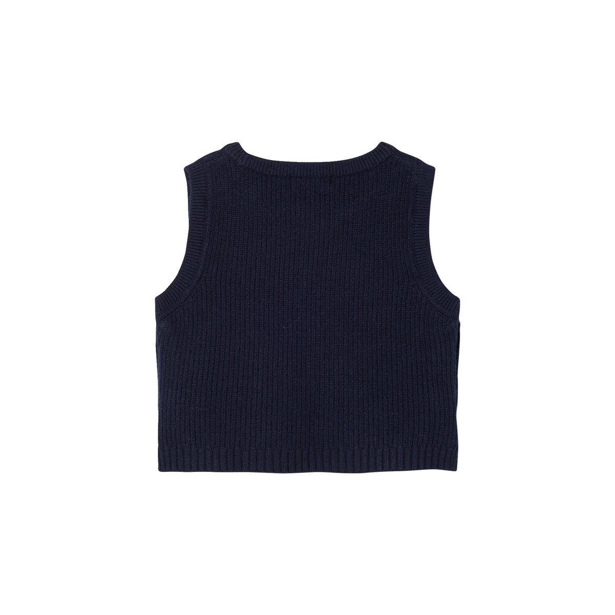 Pull bébé sans manches marine, VERTBAUDET