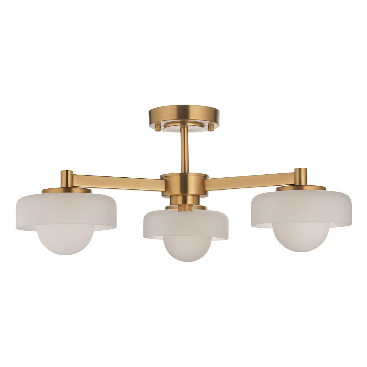 Bellamy 3-Light Opal Glass Ceiling Light brass, ÉDITÉ