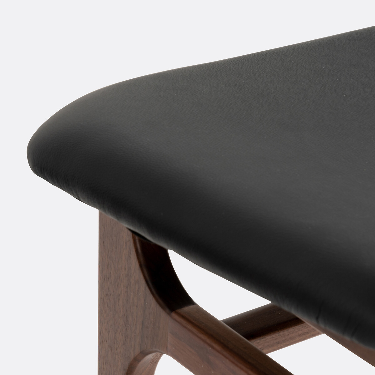 Lot de 2 chaises noyer et cuir, Larsen noyer, LA REDOUTE INTERIEURS