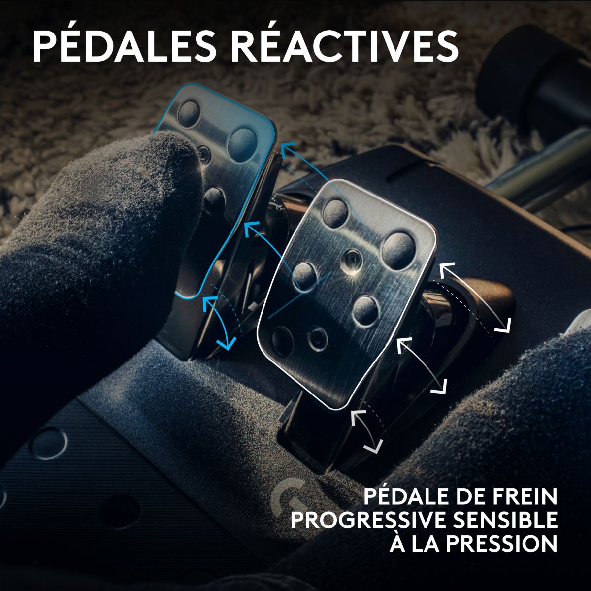 Volant + Pédalier G923 Racing Wheel and Pedals couleur unique, LOGITECH