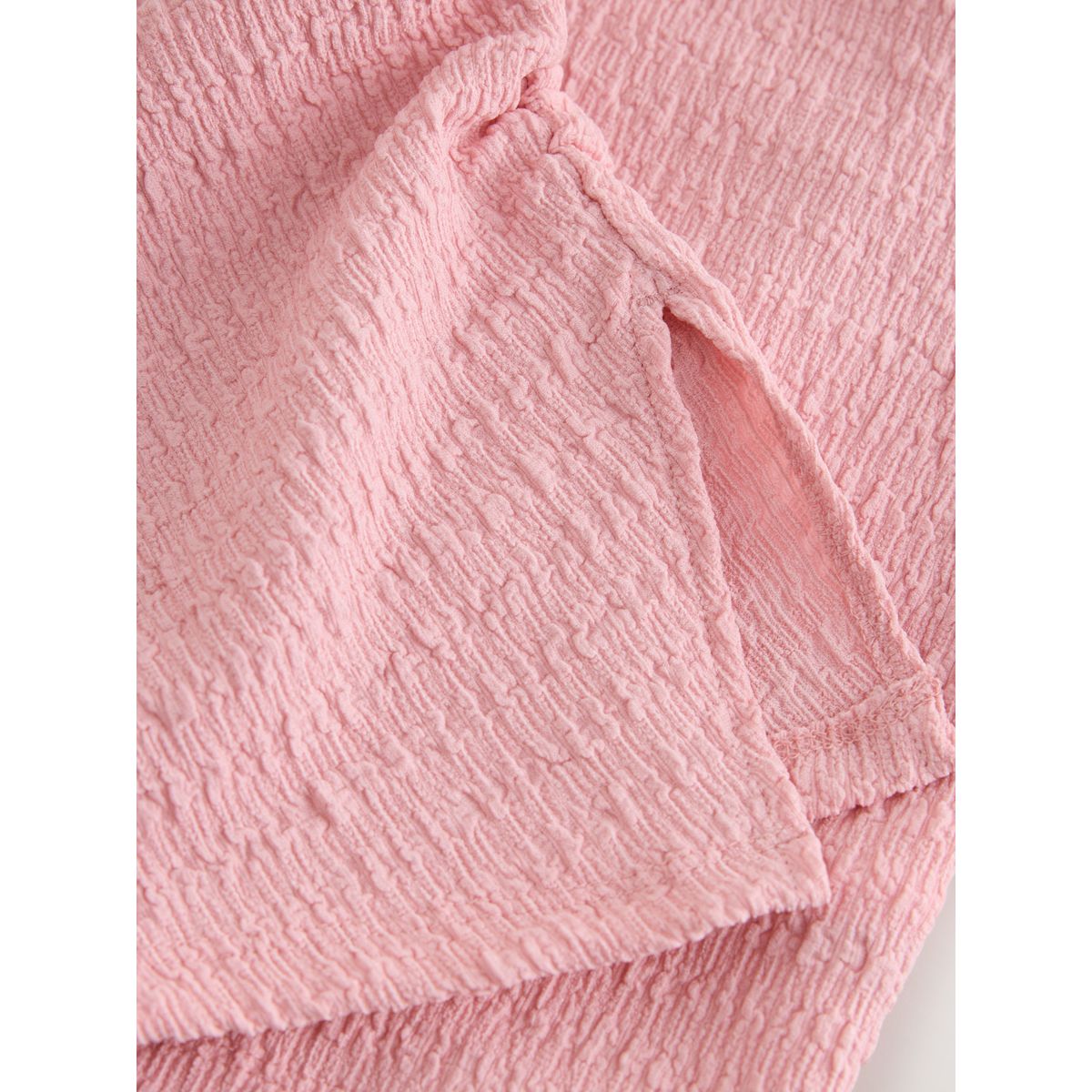 T-shirt texturé asymétrique et pantalon large rose, NEXT