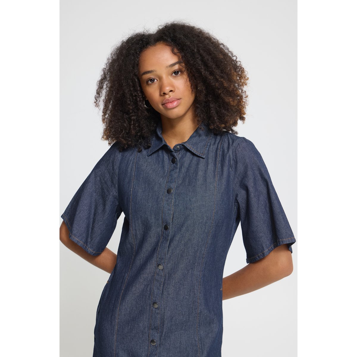 Robe en jean bleu denim authentic blue, ICHI