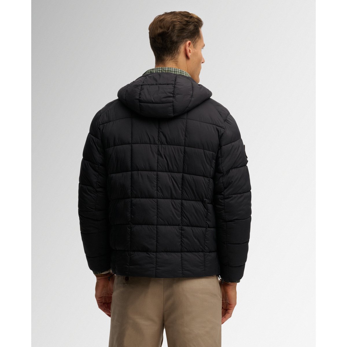 Doudoune Fuji Lite Matelassée à Capuche noir, SUPERDRY