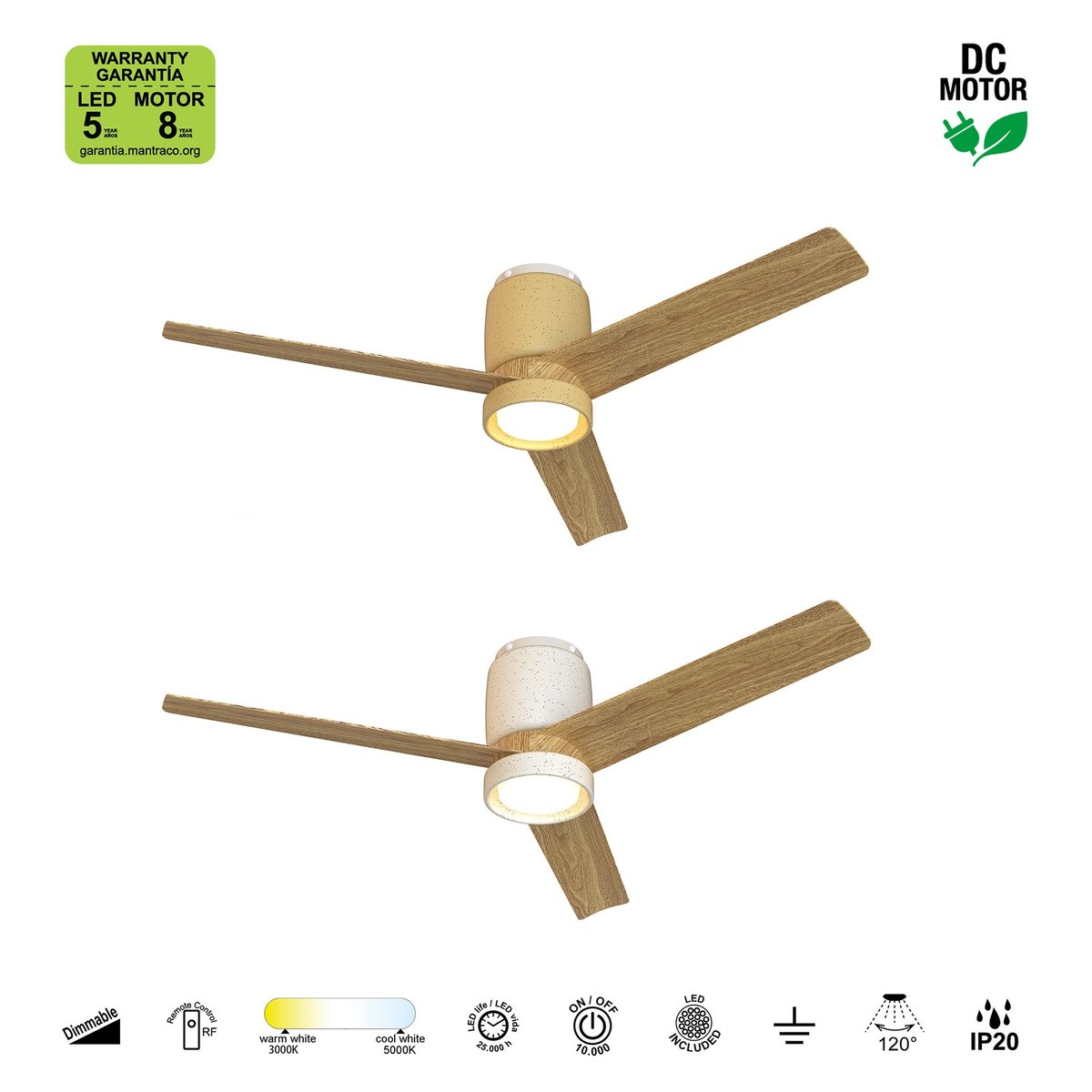 Ventilateur en céramique, CERAMICA beige, MANTRA