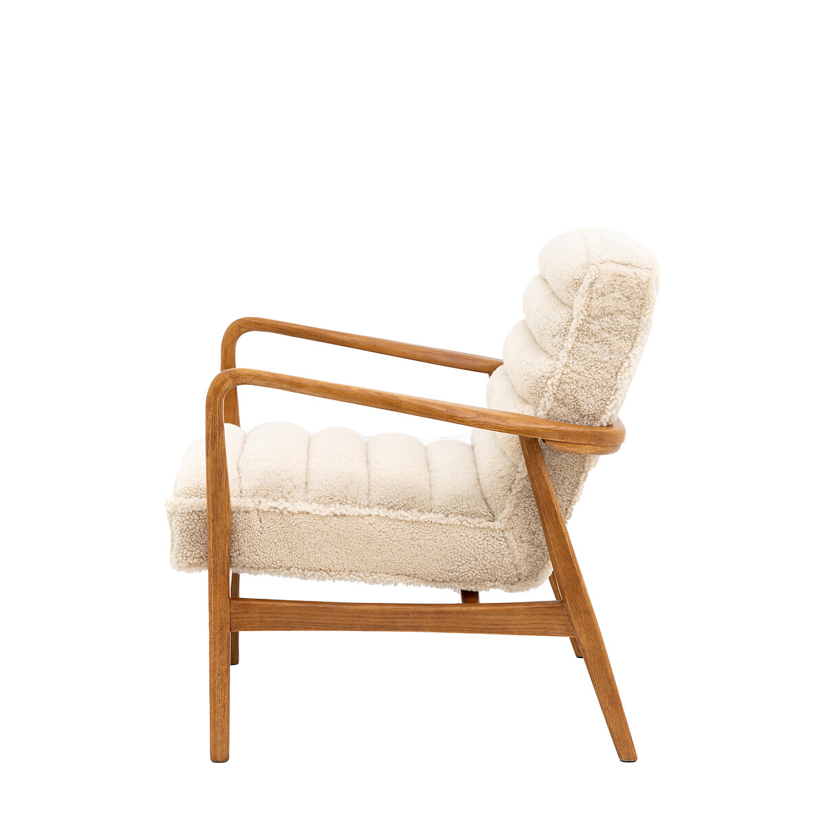 Fairfield Mid-Century Sheepskin Armchair with Solid Wood Frame cream, ÉDITÉ