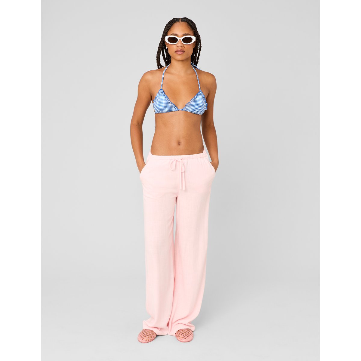 Haut de maillot de bain bleu foncé, BZB