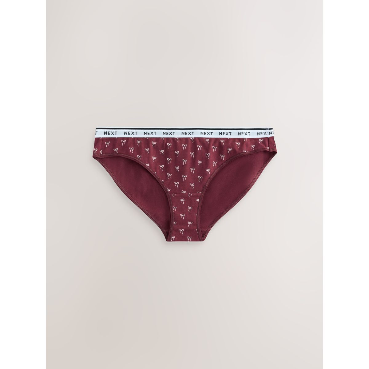Culotte en coton à logo, lot de 7 nœuds rouges/carreaux marine, NEXT