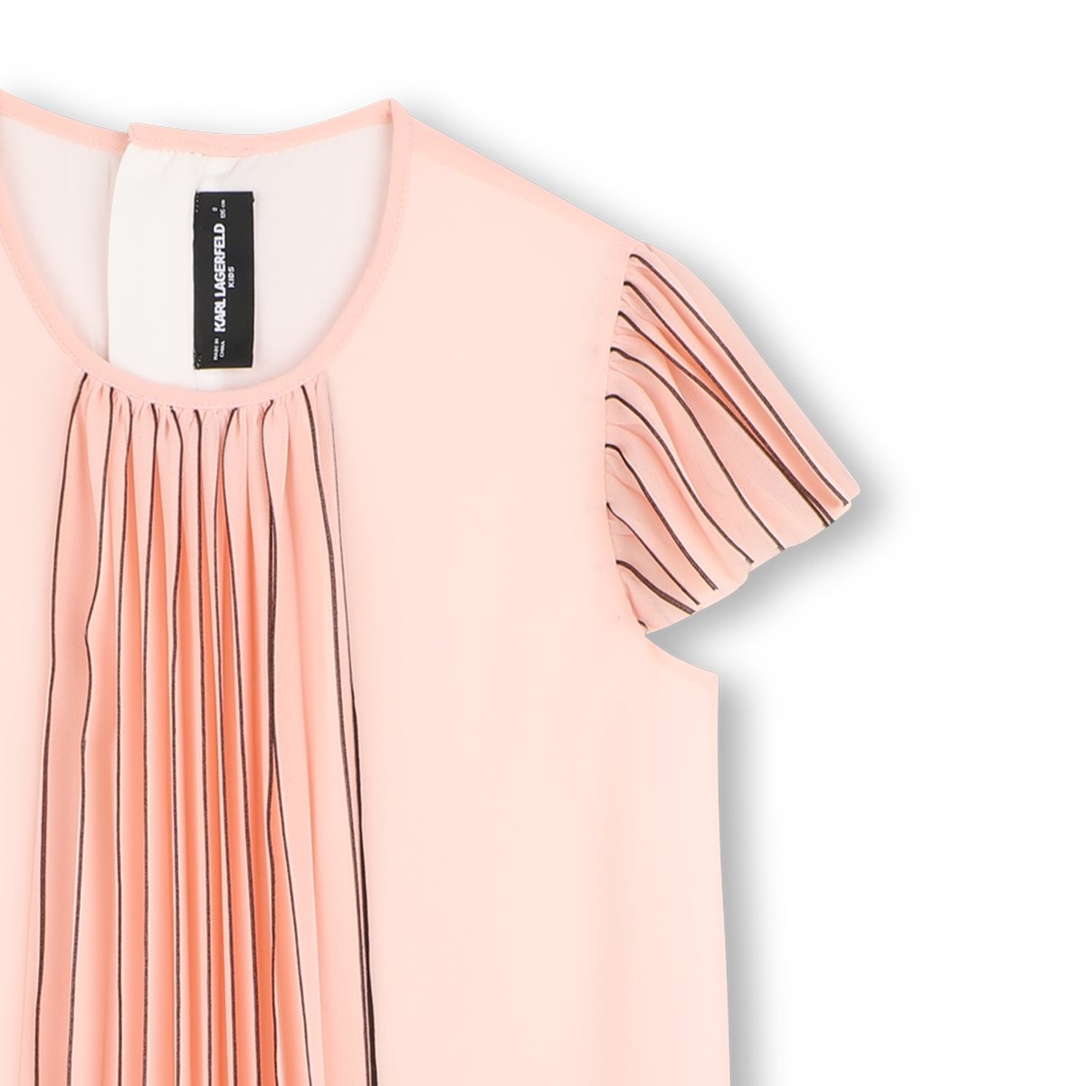 Robe manches courtes rose petale, KARL LAGERFELD KIDS
