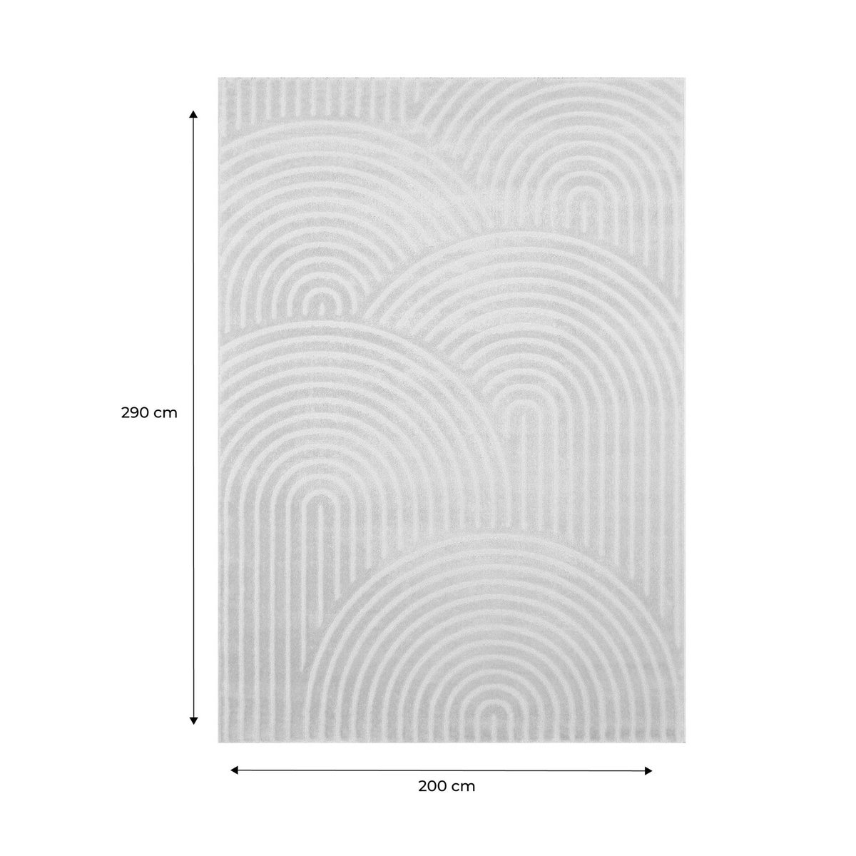 Tapis intérieur rectangulaire moderne BRAD beige, SWEEEK