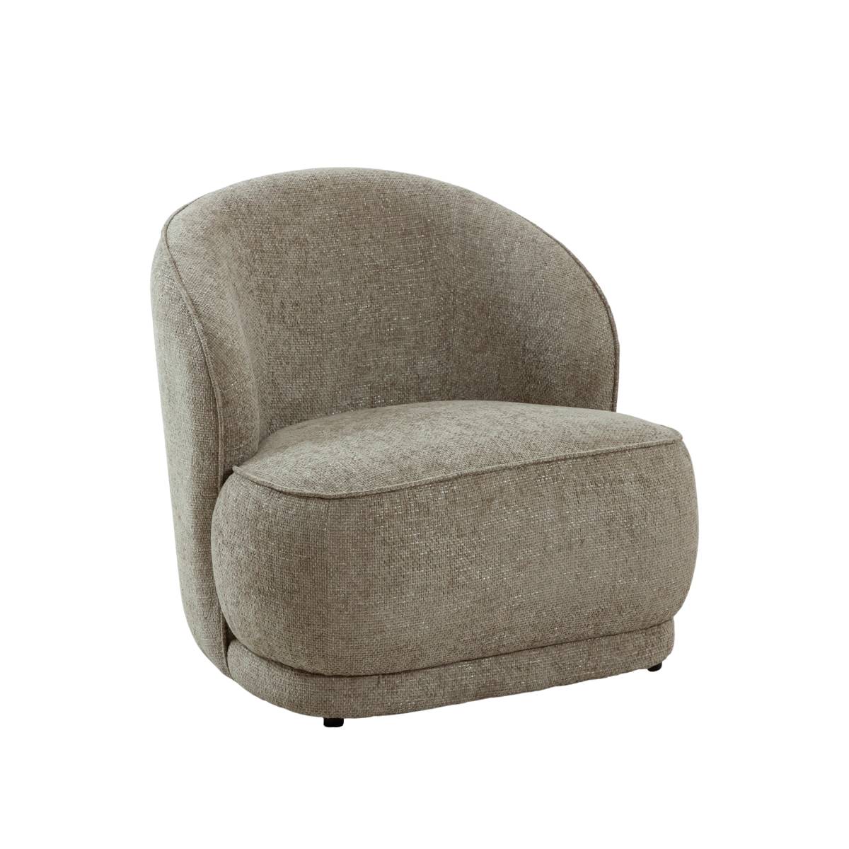 Fauteuil en tissu TRAVIS marron, MADE IN MEUBLES