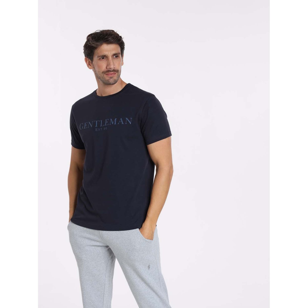 T-Shirt manches courtes coton TUCSON marine, GENTLEMAN FARMER